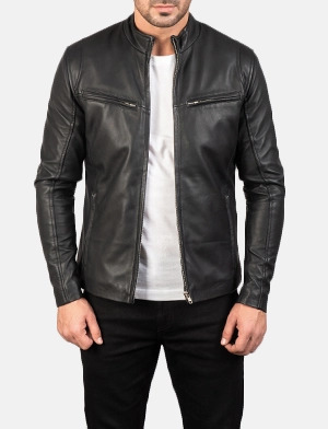 Hand Made Men Leather Lambskin Biker Jacket